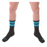Barcode Berlin Chaussettes Gym Socks Noir-Bleu fluo